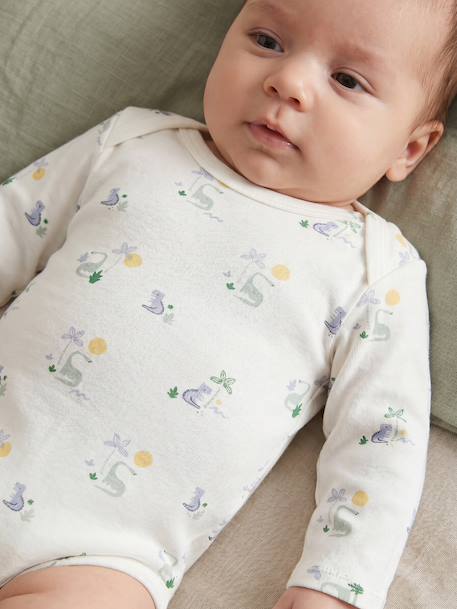 Lot de 5 bodies bébé garçon manches longues écru 12 - vertbaudet enfant 
