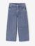 Pantalon fille large couleur bleu grisé+rose 1 - vertbaudet enfant 