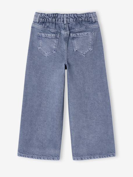 Pantalon fille large couleur bleu grisé+rose 2 - vertbaudet enfant 