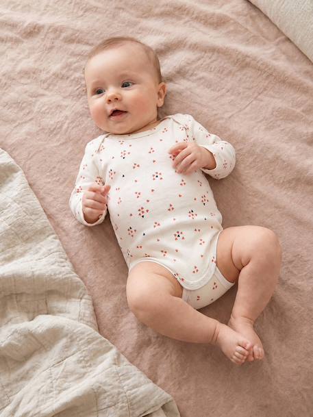 Lot de 3 bodies manches longues bébé écru 3 - vertbaudet enfant 