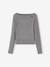 Lot de 2 t-shirts en côtes fille bordeaux+gris chiné+vert anglais 14 - vertbaudet enfant 