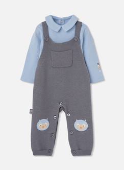 -Ensemble maille bébé garçon avec hiboux