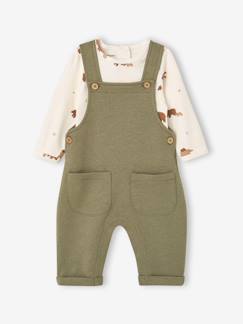 -Ensemble salopette et body naissance