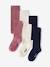 Lot de 3 paires de collants fille cannelle+lot encre+Lot gris chiné moyen+marine+mauve+prune+rose poudré+vieux rose 10 - vertbaudet enfant 