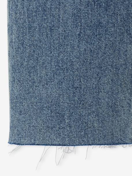 Jean droit fille bleu clair+bleu moyen 9 - vertbaudet enfant 