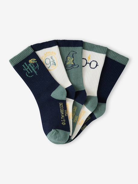 Lot de 5 chaussettes Harry Potter vert émeraude 2 - vertbaudet enfant 