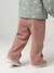 Pantalon large en velours ceinture à fleurs bébé beige+vieux rose 9 - vertbaudet enfant 