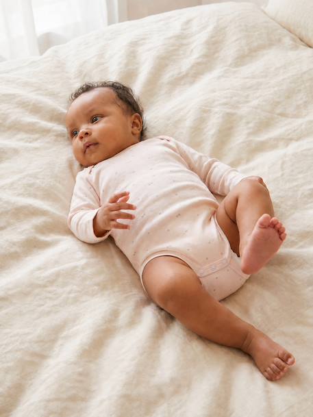 Lot de 3 bodies manches longues bébé fille rose pâle 3 - vertbaudet enfant 