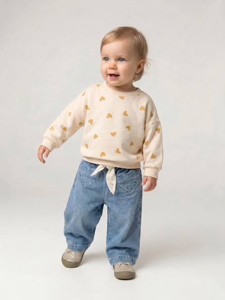 Sweat-shirt imprimé motif léopard taupe+vanille 17 - vertbaudet enfant 