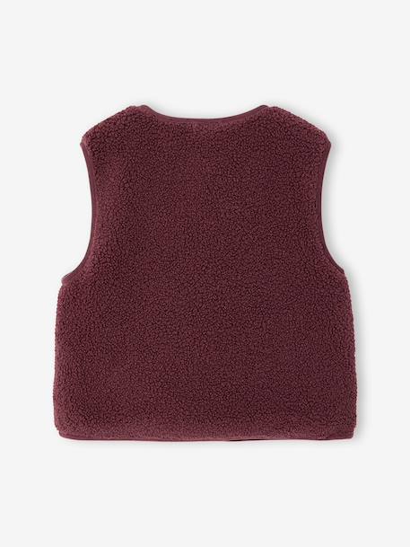 Gilet fille sans manches en sherpa blush+prune+vanille 6 - vertbaudet enfant 