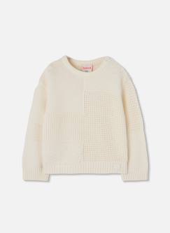 -Pull fille combiné patchwork
