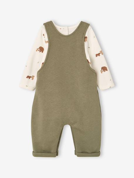 Ensemble salopette et body naissance kaki 4 - vertbaudet enfant 