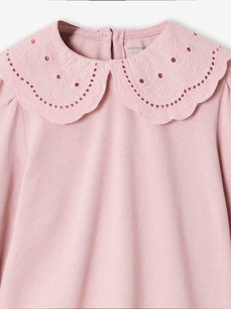 T-shirt manches longues fille écru+rose pâle 6 - vertbaudet enfant 