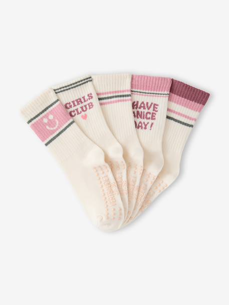 Lot de 5 chaussettes fille écru 2 - vertbaudet enfant 