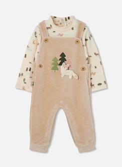 -Ensemble maille bébé garçon imprimé forêt