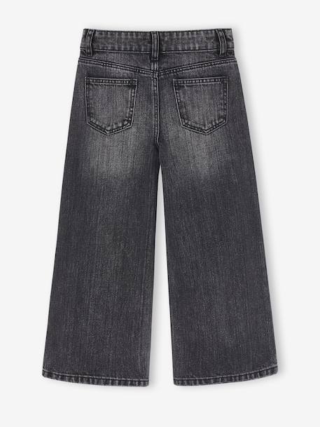 Jean fille large morphologik tour de hanches médium bleu clair+bleu foncé+bleu moyen+denim gris 20 - vertbaudet enfant 