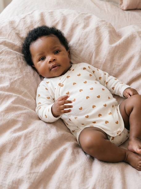 Lot de 5 bodies naissance fille manches longues écru 4 - vertbaudet enfant 