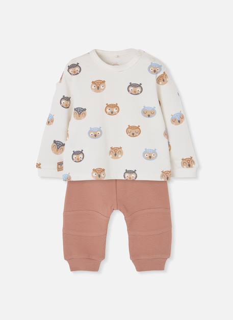 Bébé-Ensemble-Ensemble maille bébé garçon imprimé hiboux