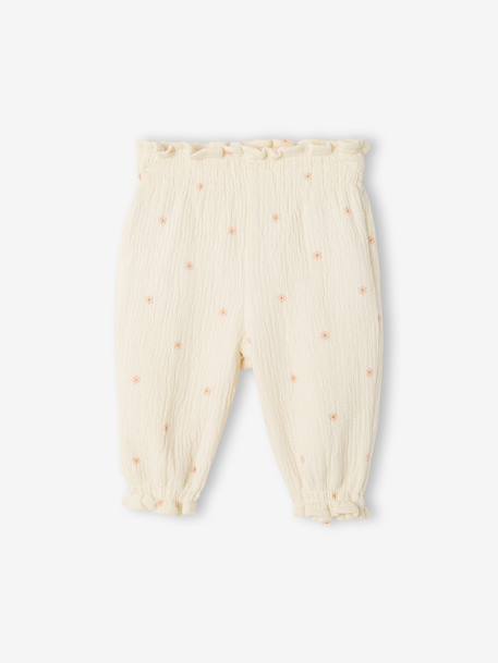 Pantalon naissance bébé coton vanille 1 - vertbaudet enfant 