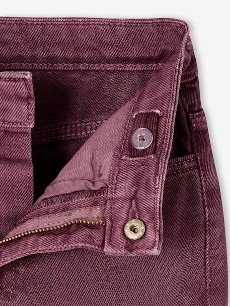 Pantalon mom fille brodé prune+rose poudré+vert de gris 4 - vertbaudet enfant 