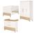 Ensemble Chambre Bébé 'Theo' Trio - Lit 70x140 + Commode à Langer + Armoire Blanc / chêne 2 - vertbaudet enfant 
