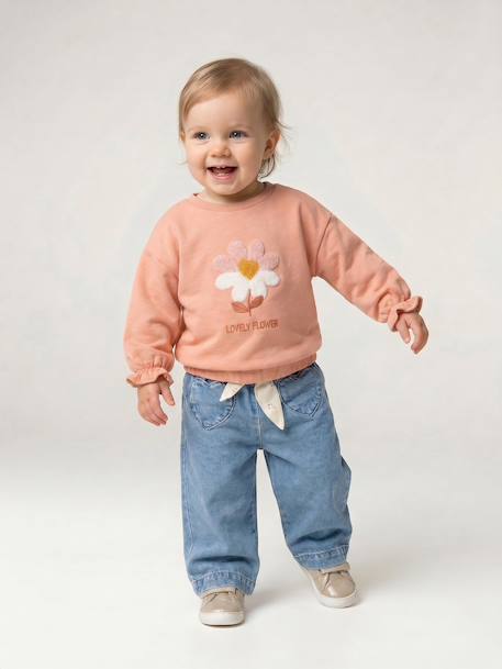 Sweat bébé fille manches longues abricot 6 - vertbaudet enfant 