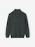 Gilet zippé col montant personnalisable garçon Bleu chiné+Ecru chiné - BROSS B 0294+vert chiné 11 - vertbaudet enfant 