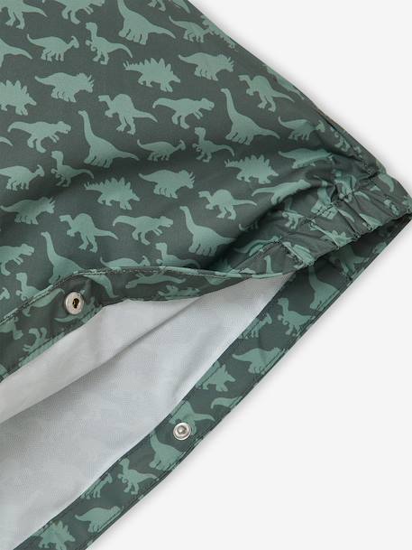 Cape de pluie à capuche garçon imprimé dinosaures indigo+kaki 9 - vertbaudet enfant 