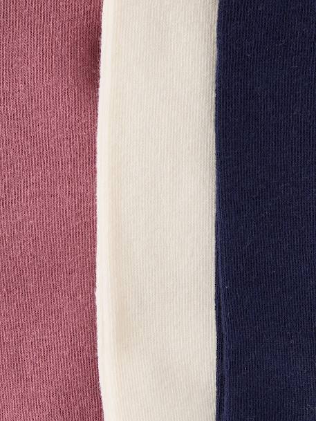 Lot de 3 paires de collants fille cannelle+lot encre+Lot gris chiné moyen+marine+mauve+prune+rose poudré+vieux rose 11 - vertbaudet enfant 