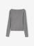 Lot de 2 t-shirts en côtes fille bordeaux+gris chiné+vert anglais 16 - vertbaudet enfant 