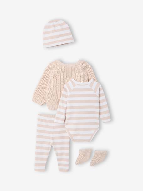 Ensemble 4 pièces bébé mixte beige chiné 7 - vertbaudet enfant 