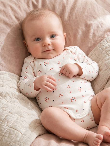 Lot de 3 bodies manches longues bébé écru 4 - vertbaudet enfant 