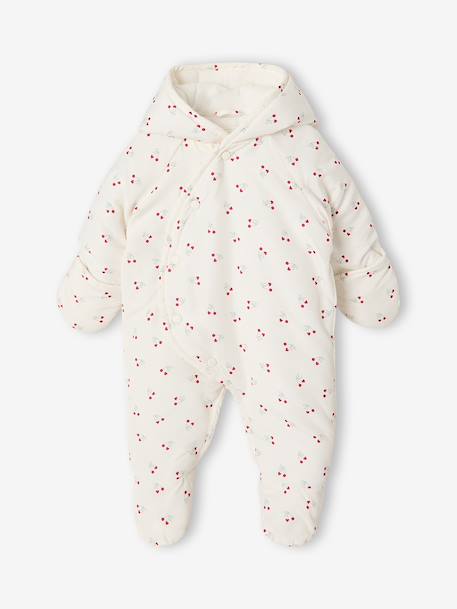 Combinaison pilote capuche naissance écru 1 - vertbaudet enfant 