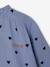 Chemise file gaze de coton imprimée personnalisable blanc imprimé+bleu chambray+écru 7 - vertbaudet enfant 