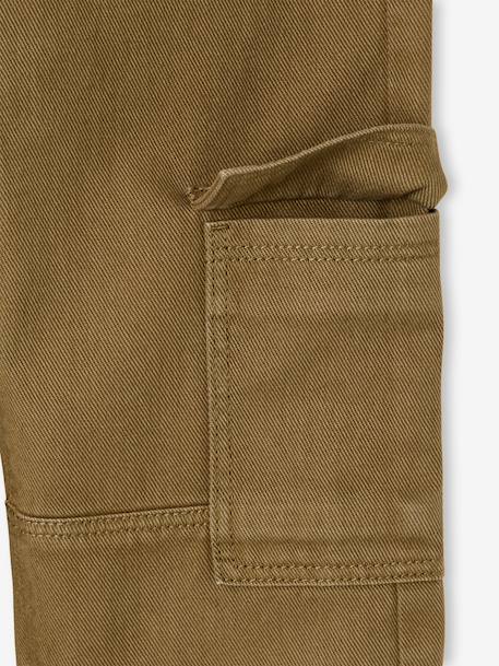 Pantalon cargo morphologie fin bleu jean+olive 7 - vertbaudet enfant 