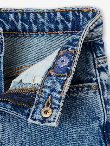 Jean balloon fille bleu moyen+denim bleached 3 - vertbaudet enfant 