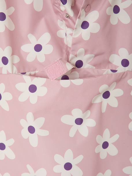Cape de pluie LILIBETH à capuche fille imprimé fleuri rose pâle 4 - vertbaudet enfant 