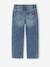Jean droit fille bleu clair+bleu moyen 7 - vertbaudet enfant 