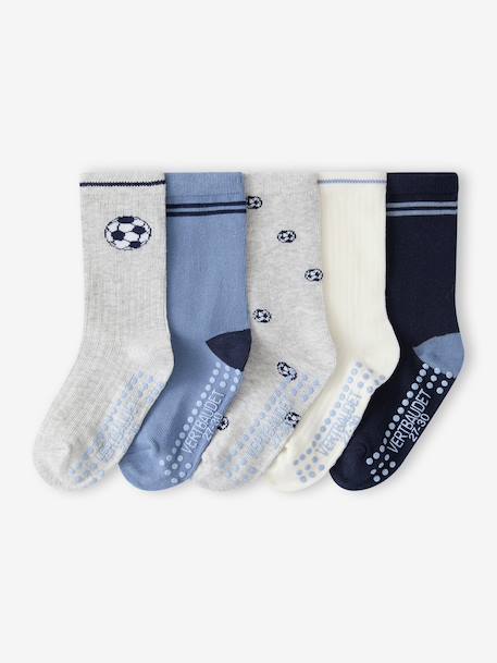 Lot de 5 chaussettes garçon gris chiné 1 - vertbaudet enfant 
