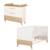Set de Meubles 'Theo' Duo - Lit Bébé Évolutif 70x140 + Commode à Langer Blanc / chêne 2 - vertbaudet enfant 