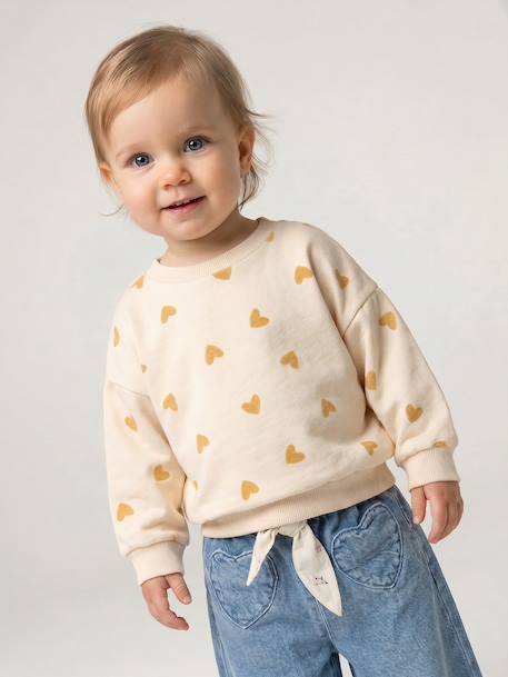Sweat-shirt imprimé motif léopard taupe+vanille 9 - vertbaudet enfant 