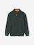 Gilet zippé col montant personnalisable garçon Bleu chiné+Ecru chiné - BROSS B 0294+vert chiné 10 - vertbaudet enfant 
