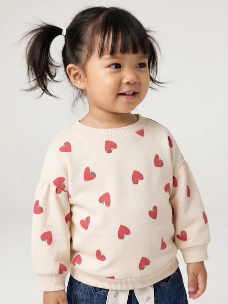 Sweat bébé fille écru 1 - vertbaudet enfant 