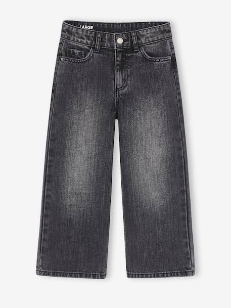 Jean fille large morphologik tour de hanches médium bleu clair+bleu foncé+bleu moyen+denim gris 19 - vertbaudet enfant 