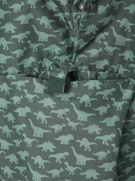 Cape de pluie à capuche garçon imprimé dinosaures indigo+kaki 8 - vertbaudet enfant 