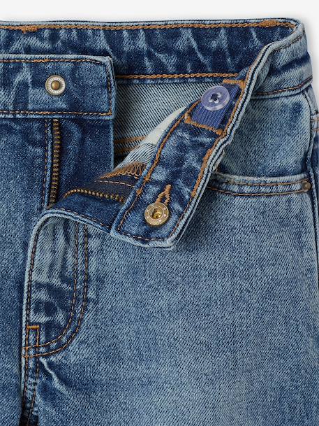 Jean droit fille bleu clair+bleu moyen 8 - vertbaudet enfant 