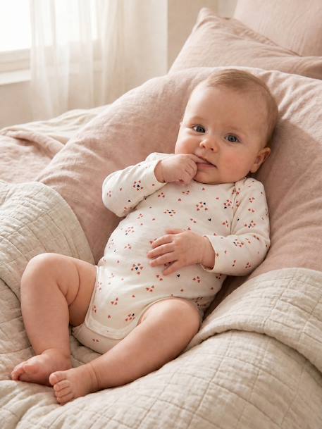 Lot de 3 bodies manches longues bébé écru 2 - vertbaudet enfant 