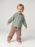 T-shirt manches longues bébé fille vanille+vert sauge 10 - vertbaudet enfant 