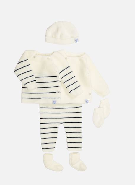 Coffret de naissance Ecru / bleu+Ecru / bleu layette 4 - vertbaudet enfant 