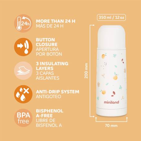 Thermos pour bébés thermy valencia 350ml Blanc 5 - vertbaudet enfant 